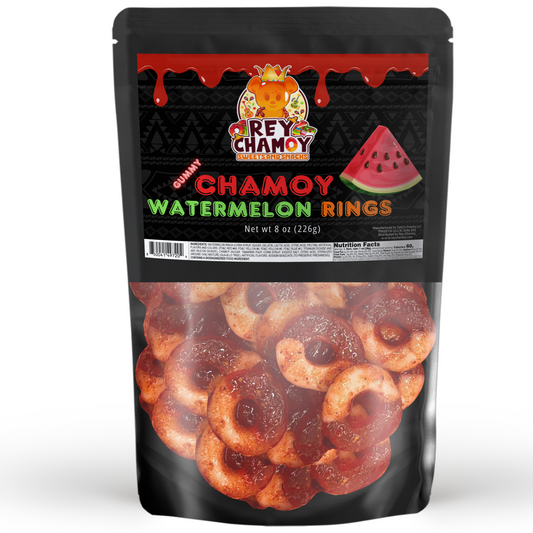 Rey Chamoy Gummy Candy Rings 8oz