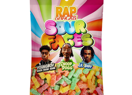 Rap Snacks Sour Gummy Candy Faces (5.3 oz)