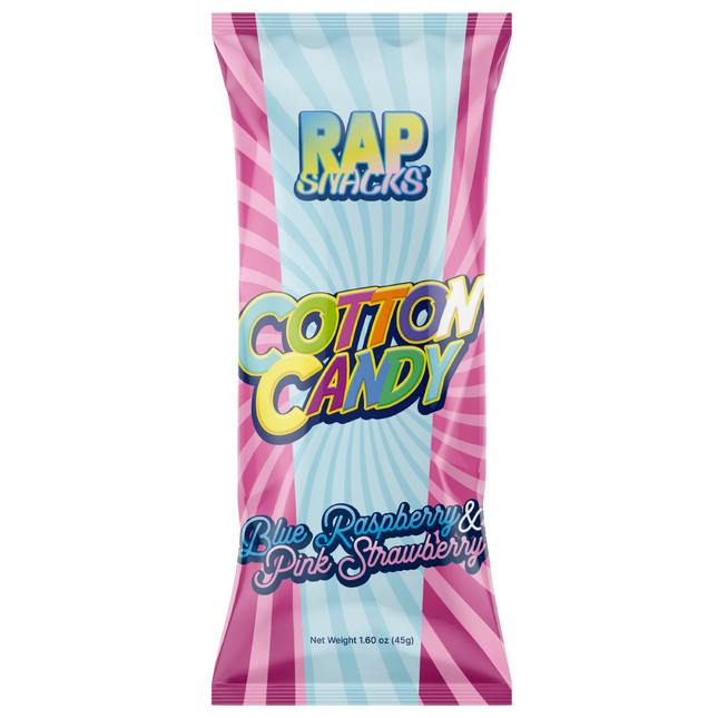 Rap Snacks Blue Raspberry & Pink Strawberry Cotton Candy (1.6 oz)