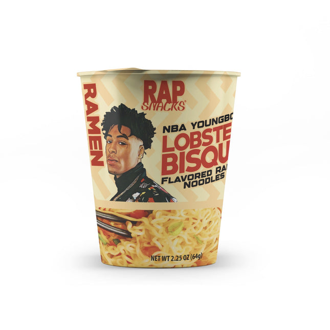 Rap Snacks NBA Youngboy Lobster Bisque Flavor Ramen Noodles 2.25oz Cups