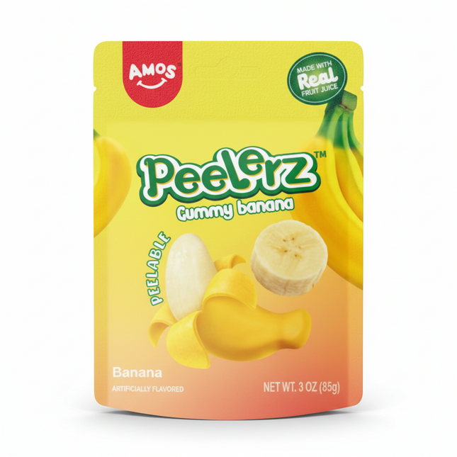 Amos Peelerz Banana Gummy Candy (3 oz)