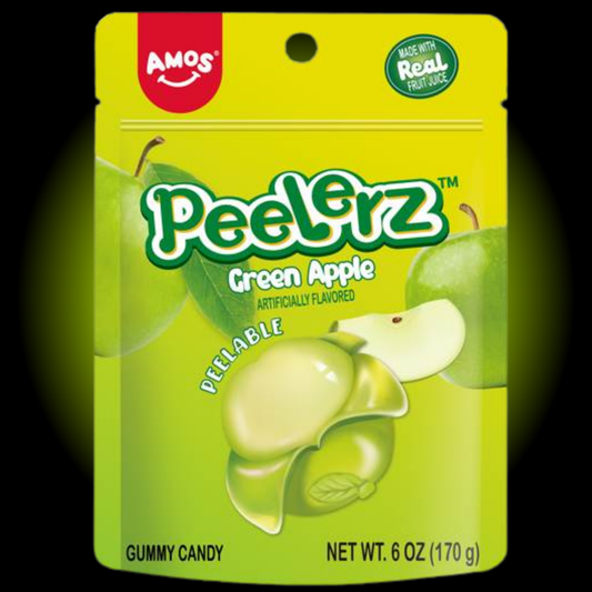 Peelerz Green Apple Gummy Candy (6 oz) - Case of 12