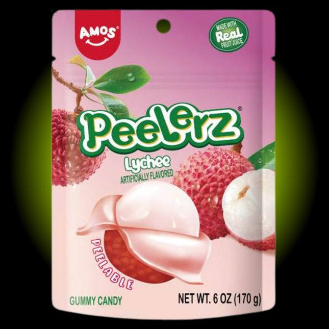 Amos Peelerz Lychee Gummy Candy (6 oz)