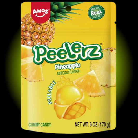 Peelerz Pineapple Gummy Candy (6 oz) - Case of 12