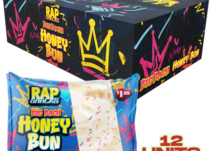 Rap Snacks Big Back Honey Bun (Pack 12)