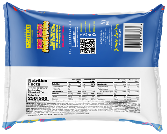 Rap Snacks Big Back Birthday Cake Honey Bun