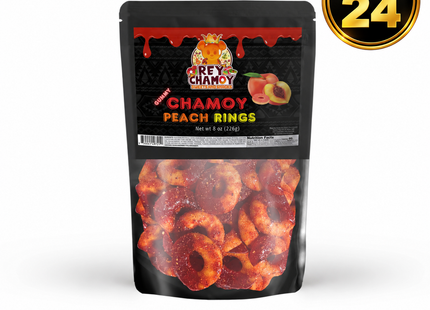 Rey Chamoy Peach Rings Chamoy (8 oz)(24pack)
