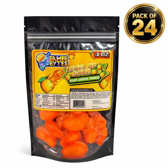 Gamer Bytes Level Up Sour Lychee Voltage Candy (4 oz) CASE OF 24