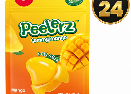 Amos Peelerz Mango Gummy Candy (3 oz) Pack of 24