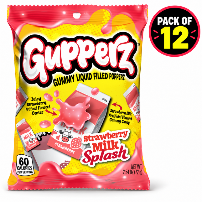 Gupperz Strawberry MIlk Splash (2.54 oz) Pack of 12