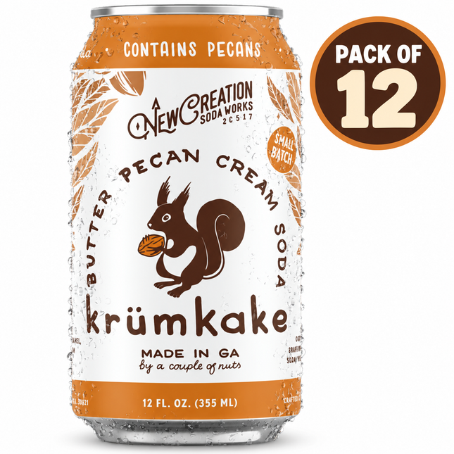 New Creation Krumkake Butter Pecan Cream Soda (12 oz) Pack 0f 12