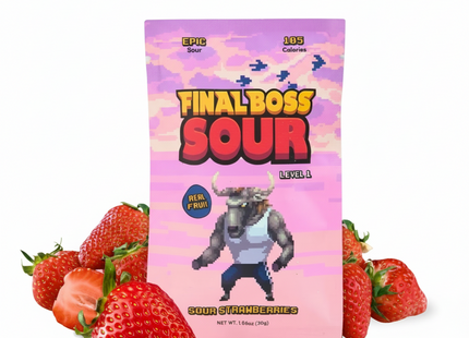 Final Boss Sour Level 1 Strawberries Candy