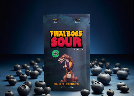 Final Boss Sour Level 3 Blueberries Candy