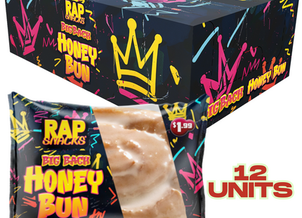Rap Snacks Big Back Honey Bun (Pack 12)