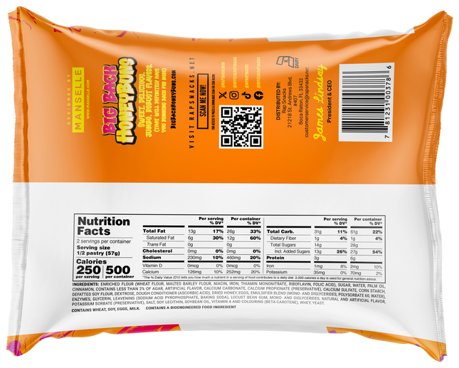 Rap Snacks Big Back Iced Honey Bun