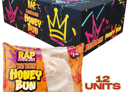 Rap Snacks Big Back Honey Bun (Pack 12)