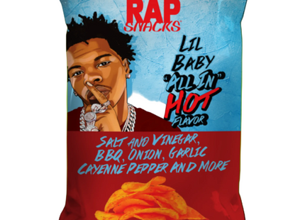 Rap Snacks Potato Chips All In Hot (2.5 oz)