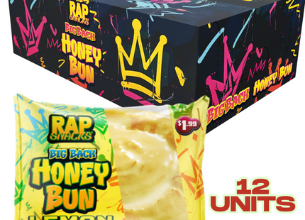 Rap Snacks Big Back Honey Bun (Pack 12)