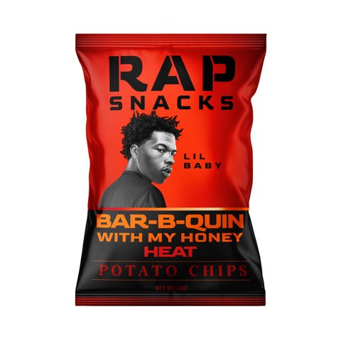 Rap Snacks Lil Baby | Bar-B-Quin with my Honey Heat Potato Chips (3 Bags)