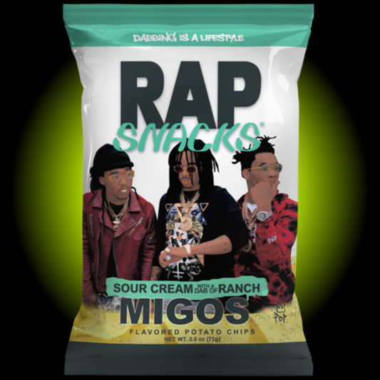 Rap Snacks Migos Sour Cream Potato Chips (2.5 oz) - Case of 10