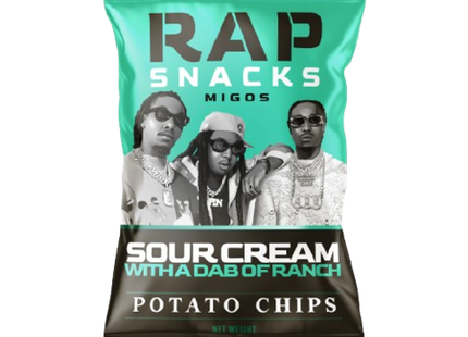 Rap Snacks Migos | Sour Cream With A Dab Of Ranch Chips