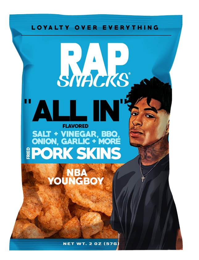 Rap Snacks NBA Youngboy "All In" Flavored Fried Pork Skins (1.75oz)