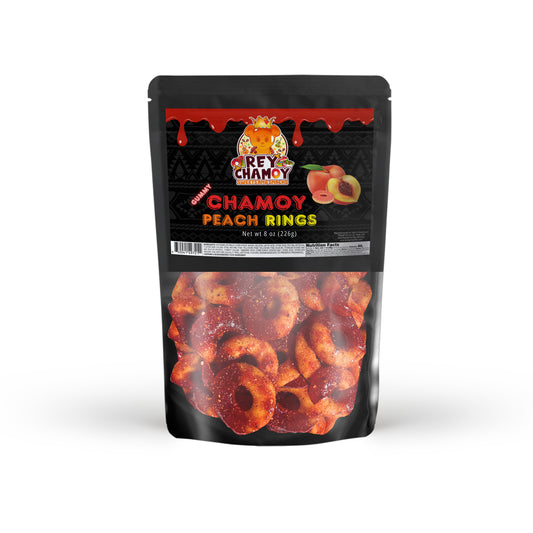 Rey Chamoy Gummy Candy Rings 8oz