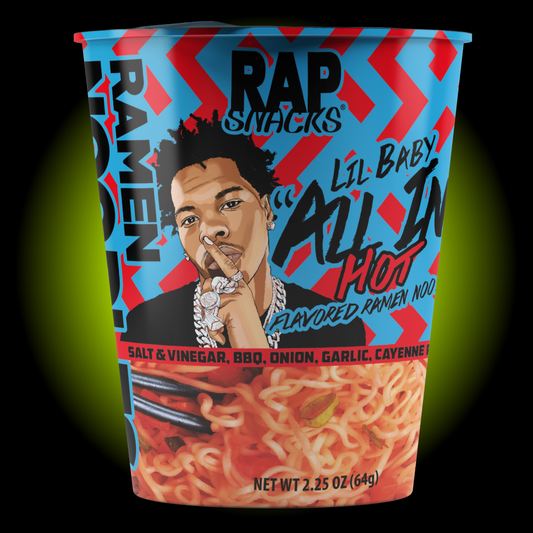 Rap Snacks Icon Lil Baby All In Hot Ramen (2.25 oz) Case of 12