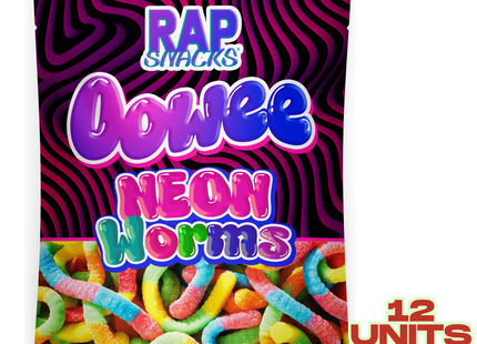 Rap Snacks Oowee Neon Gummy Candy Worms (5.3 oz)