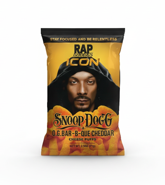 Rap Snacks Snoop Dogg O.G. Bar-B-Que Cheddar Cheese Puffs (2.5oz)
