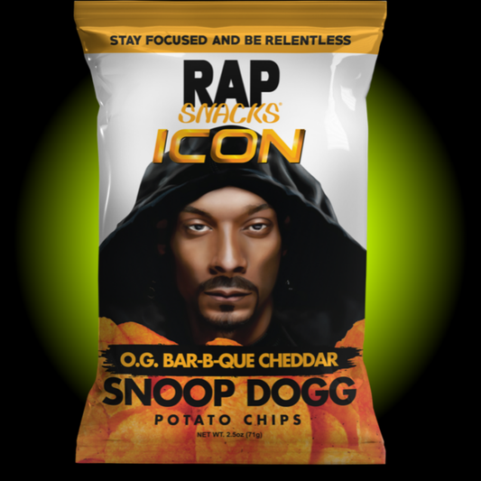 Rap Snacks Potato Chips O.G. Bar-B-Que Cheddar (2.5 oz) - Case of 10