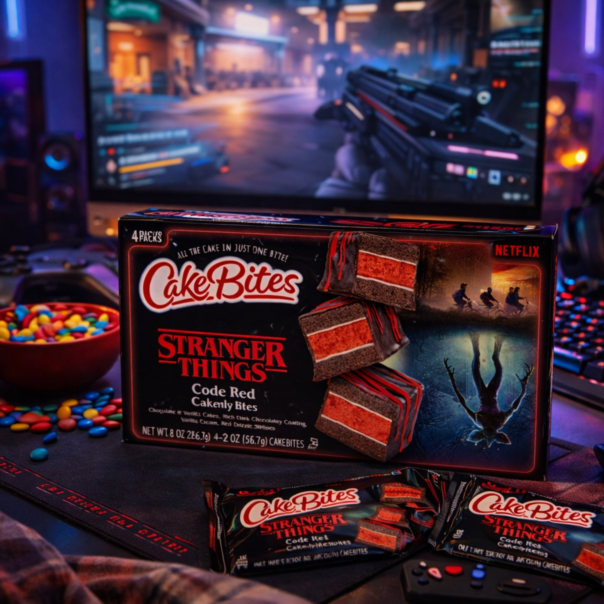 Stranger Things Code CakeBites Stranger Things Code Red Family (3-Pack) – Gamer Bytes