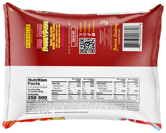 Rap Snacks Big Back Strawberry Honey Bun
