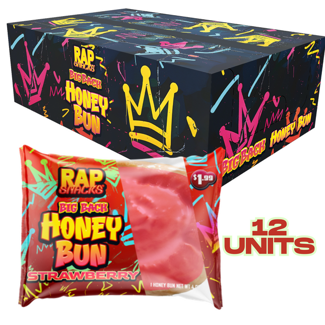 Rap Snacks Big Back Honey Bun (Pack 12)