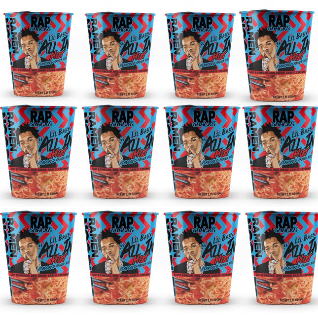 Rap Snacks Lil Baby All In Hot Ramen   2.25oz Cups
