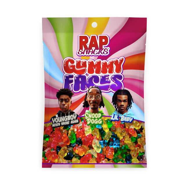 Rap Snacks Gummy Candy Faces (5.3 oz)