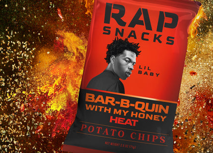 Rap Snacks Lil Baby | Bar-B-Quin with my Honey Heat Potato Chips (3 Bags)