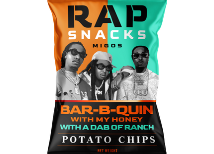 Rap Snacks Migos Bar-B-Quin With My Honey With a Dab of Ranch Chips (2oz)